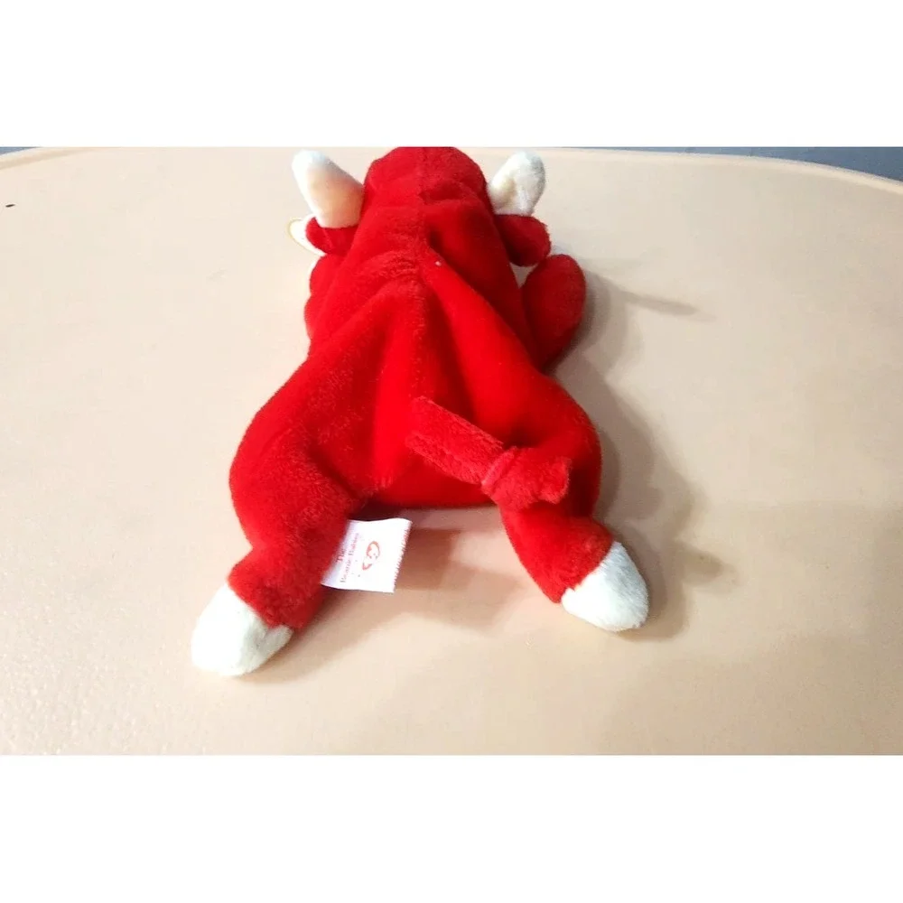 Snort The Red Bull 1995 TY Beanie Baby - Extremely RARE & RETIRED PVC Tag Errors